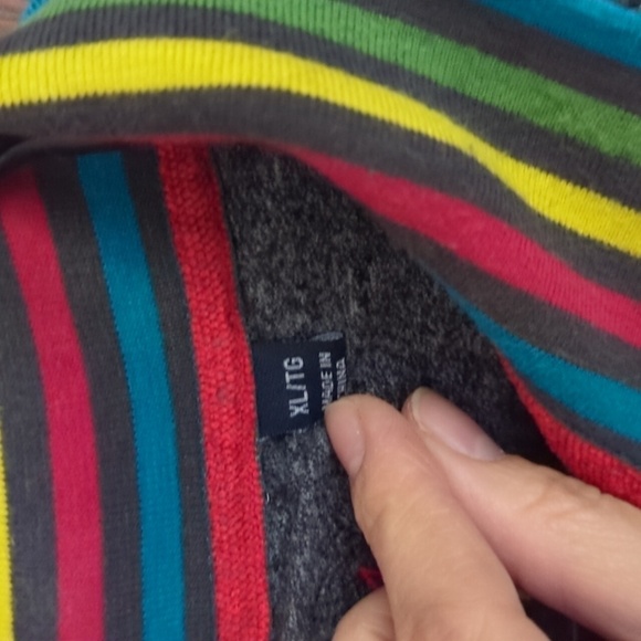 Robert Graham Dark Gray Knit Quarter Zip Size XL - Picture 4 of 6